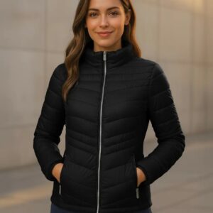 Chamarras Mujer Basica Acolchada Ligera Impermeable
