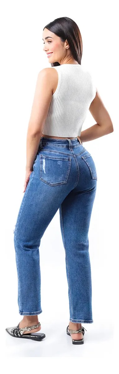 Jeans Corte Recto /juvenil, 3905 (azul Medio) - Image 4