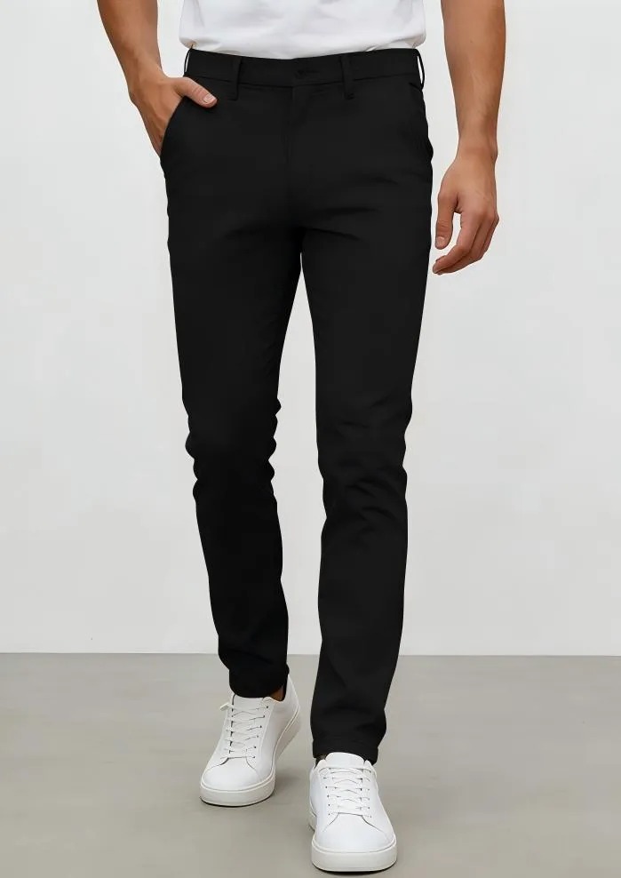 Pantalon Skinny De Gabardina Stretch Para Hombre Jeans