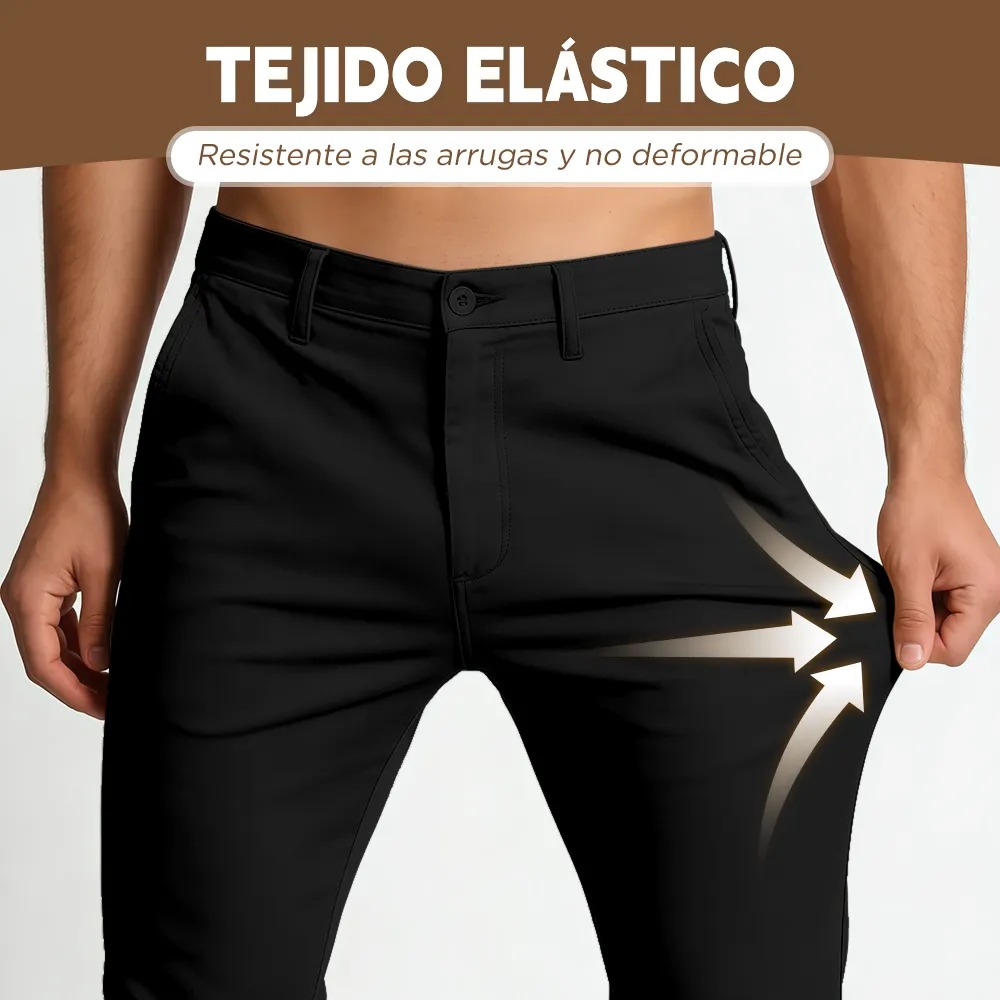 Pantalon Skinny De Gabardina Stretch Para Hombre Jeans - Image 5