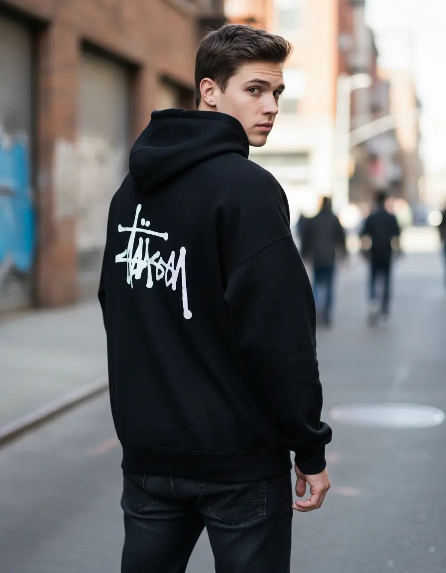 Sudadera Hombre Capucha Oversize Hoodie Stussy Hip-hop Moda - Image 3