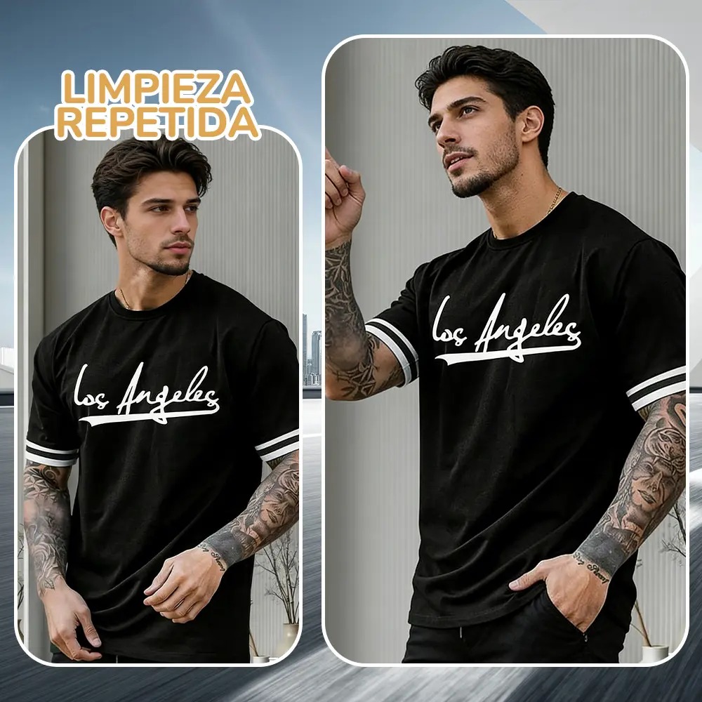 2pzs Playera Hombre Camisetas De Manga Corta Estampadas - Image 4
