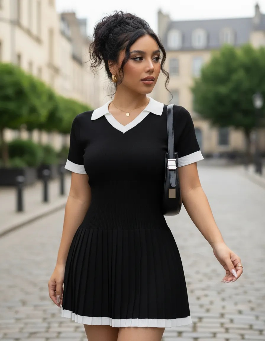 Vestido De Punto Elegante E Informal Para Mujer