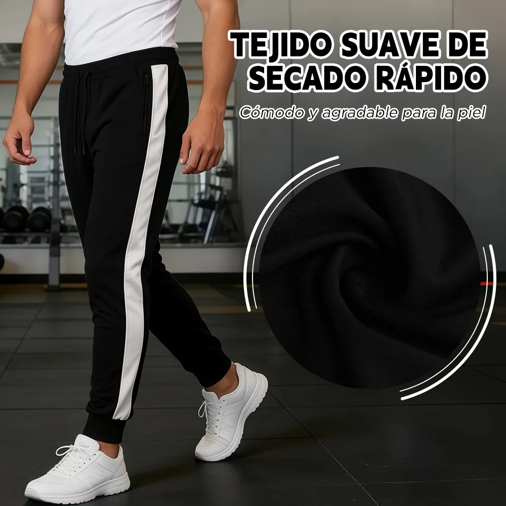 Pants Jogger Slim Fit Deportivo Gym Bolsas Con Cierre - Image 6