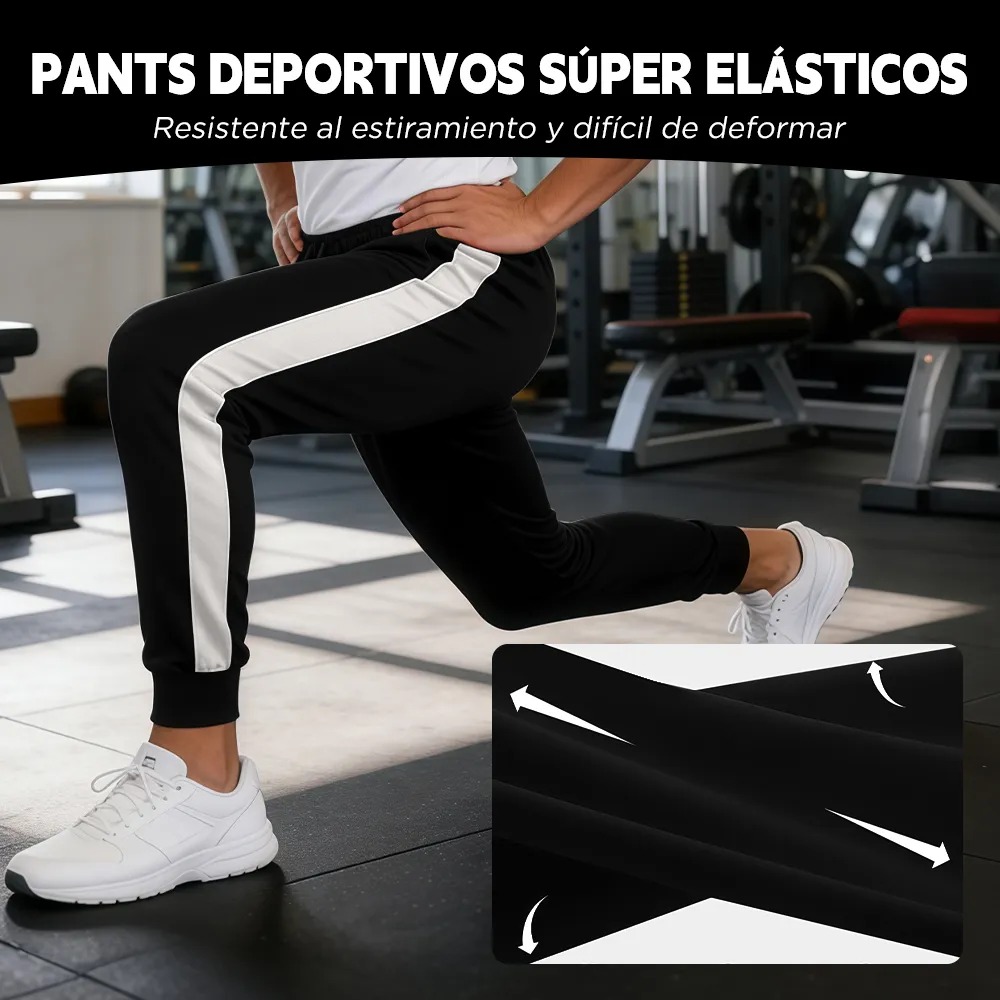 Pants Jogger Slim Fit Deportivo Gym Bolsas Con Cierre - Image 4